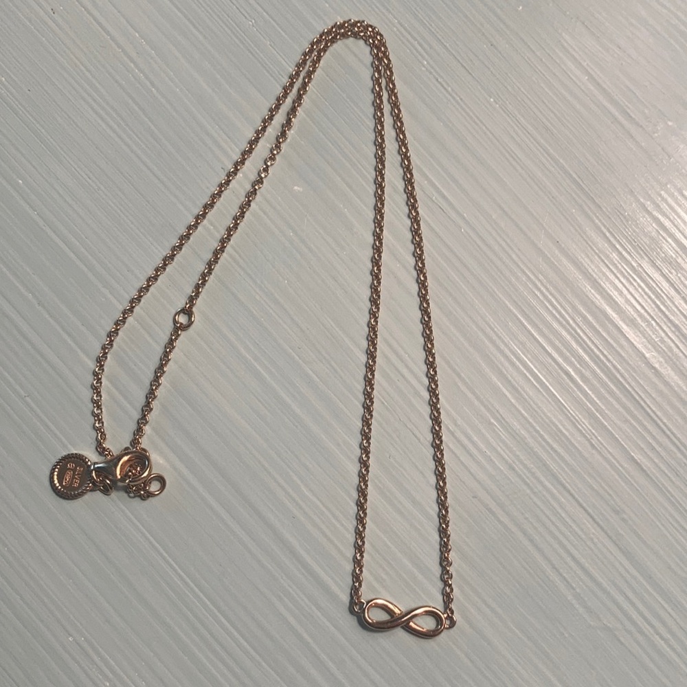 Aristocrazy rose gold Infinity necklace plated